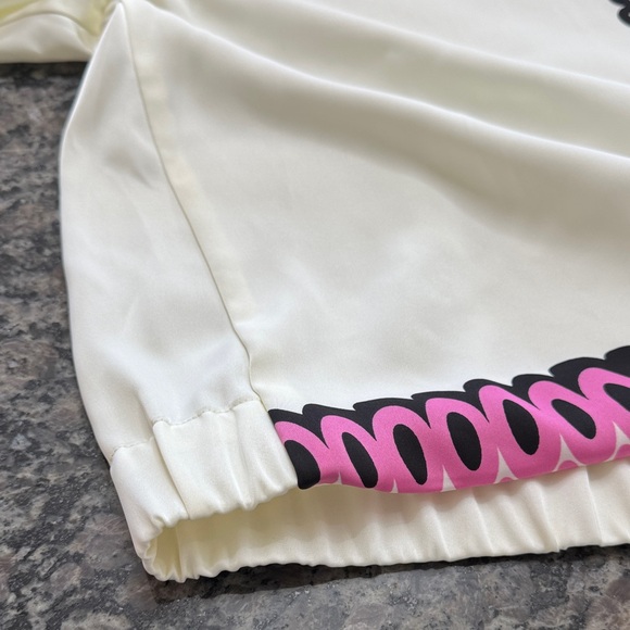 Intempo Cream Blouse with Black & Pink Graphic Trim NEW XXL - Picture 10 of 11